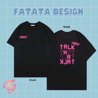 เสื้อยืด มีฮู้ด แต่งซิป พิมพ์ลาย Twice TALK THAT TALK MERCHANDISE