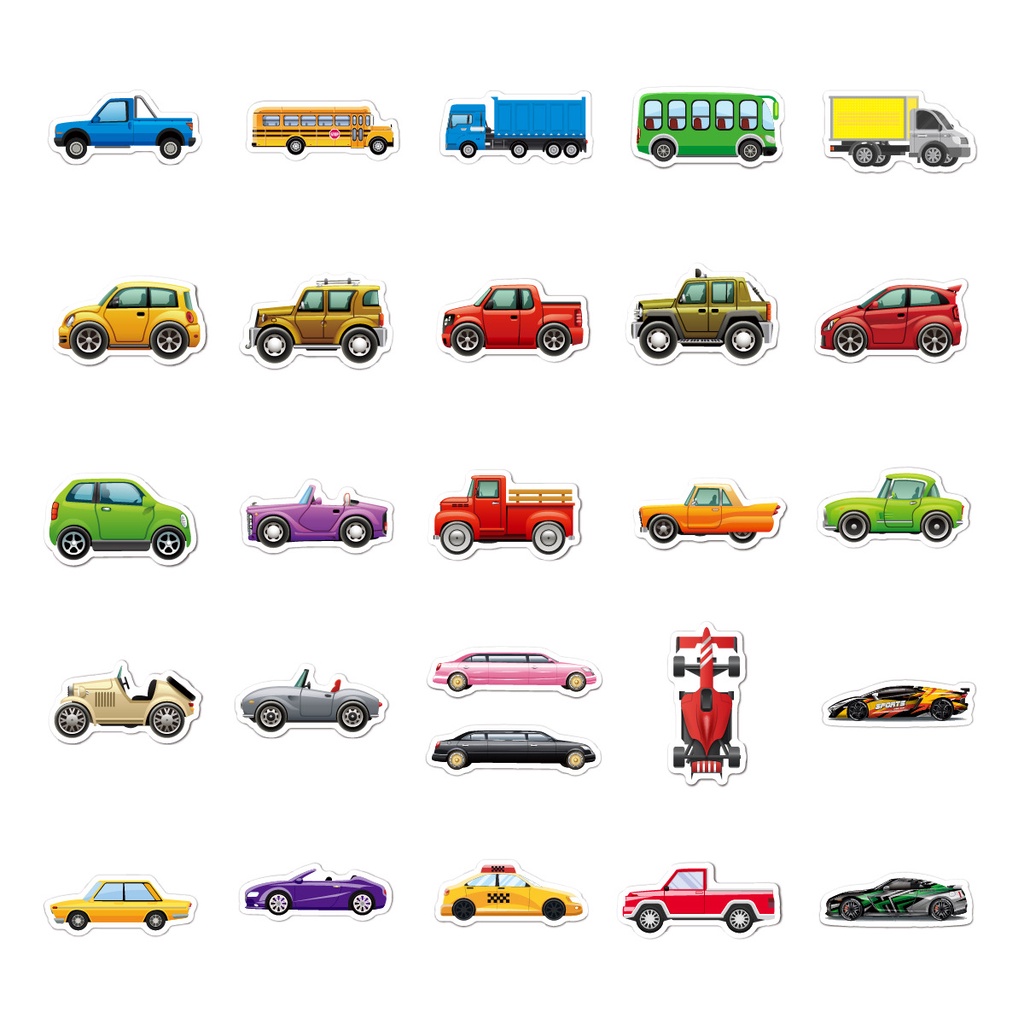 สติ๊กเกอร์พีวีซีลายการ์ตูนกันน้ําคุณภาพสูง 50ชิ้นสําหรับตกแต่งรถยนต์ - รูปที่ 2