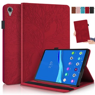 เคสแท็บเล็ตหนัง ฝาพับ กันกระแทก ลายต้นไม้ พร้อมช่องใส่บัตร สําหรับ Lenovo Tab M10 HD (2nd Gen) TB-X306 Tab M10 Plus TB-X606F 10.3 นิ้ว