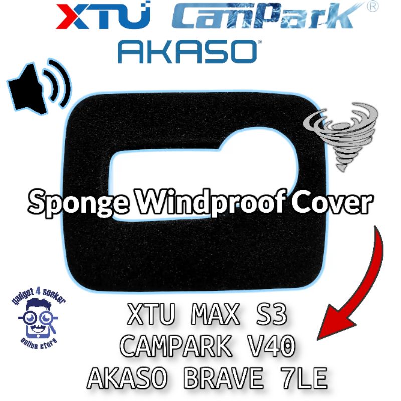 กล้องฟองน้ํากันเสียงสําหรับ Akaso Brave 7 LE XTU MAX XTU S3 Campark V40 Keeled K80