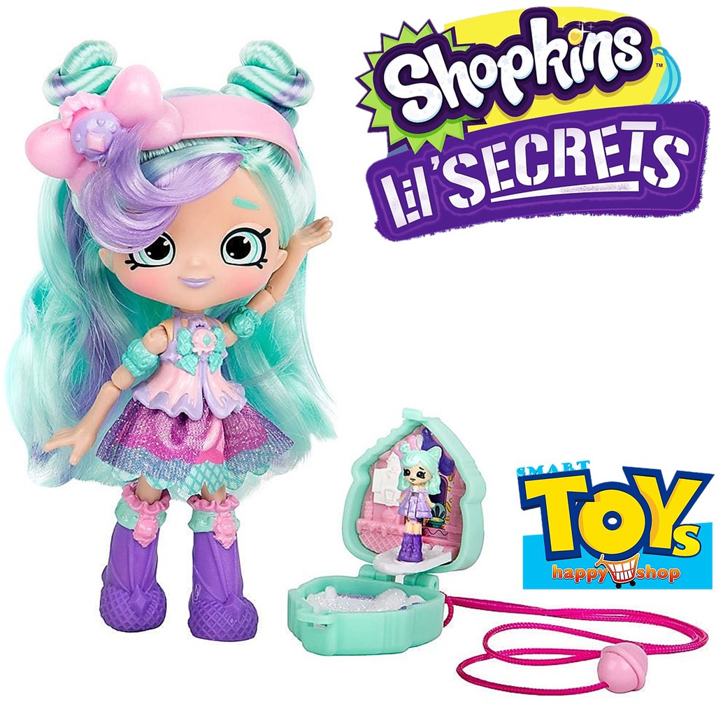 ตุ๊กตาลิขสิทธิ์นำเข้าของแท้จาก Shopkins รุ่นพิเศษสินค้าจำนวนจำกัด Shopkins Lil Secrets PEPPA-MINT N HER SECRET LOCKET