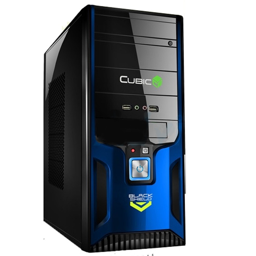 CUBIC COMPUTER CASE ATX (NP) Blackshield (Black-Blue) | Shopee Thailand