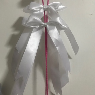 โบว์ติดผม สีขาว แบบยาว