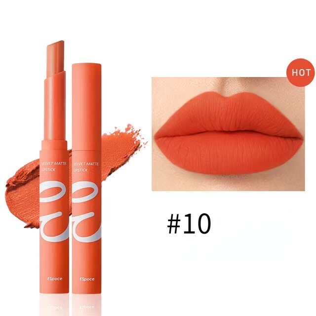 ลิปสติก เนื้อแมตต์กํามะหยี่ กันน้ํา ติดทนนาน สีส้ม สีแดง สีชมพู ไม่ติดริมฝีปาก สีนู้ด เครื่องสําอางแต่งหน้า