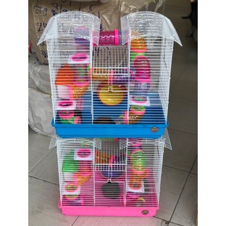 กรงหนูแฮมสเตอร์พร้อมท่อ  XXXL Hamster Cage by Online Business By Onn