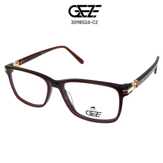 กรอบแว่นตา GEZE รุ่น 3098G24 เต็มกรอบสีน้ำตาล น้ำหนักเบา ใส่สบาย Vintage มีบริการตัดแว่นสายตาราคาถูก