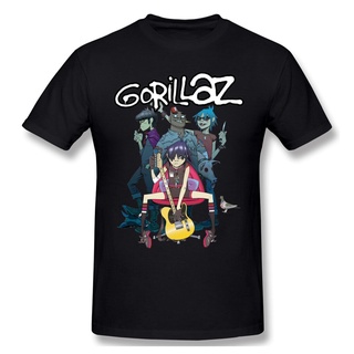 mashoo  Cool Gorillaz T Shirt Oversized Cotton Crewneck Custom Short Sleeve T Shirt Men  oversized tshirt for men women