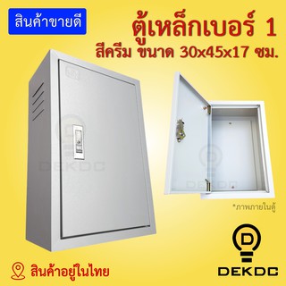 ตู้เหล็กสีครีม เบอร์ 1 ขนาด 30x45x17 ซม. มีกุญแจ ล็อคได้ สินค้าพร้อมส่งในไทย