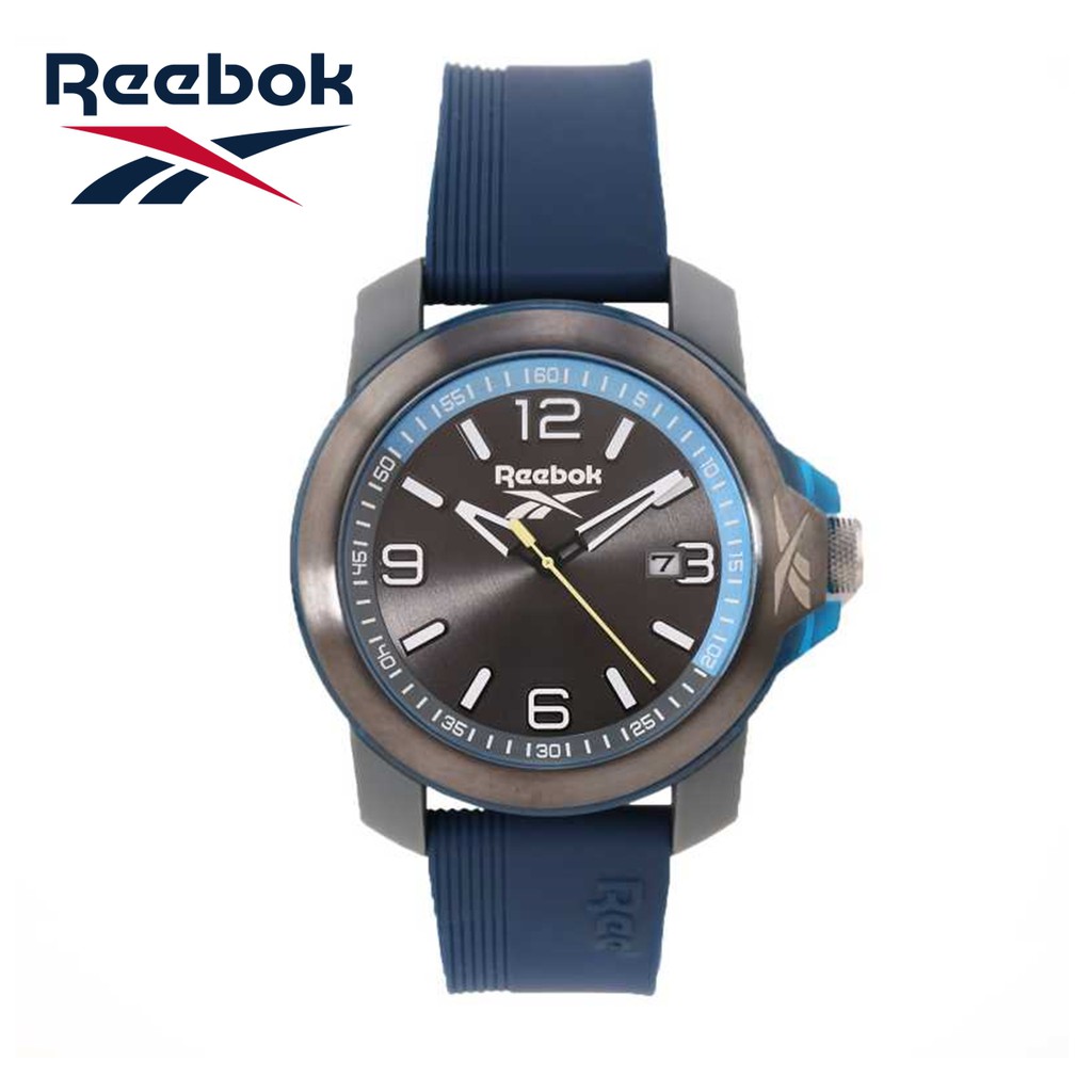 Reebok Watch รุ่น RV-TR3-G3-PAIN-AL นาฬิกาข้อมือสายซิลิโคนสีกรม เทา-ฟ้า