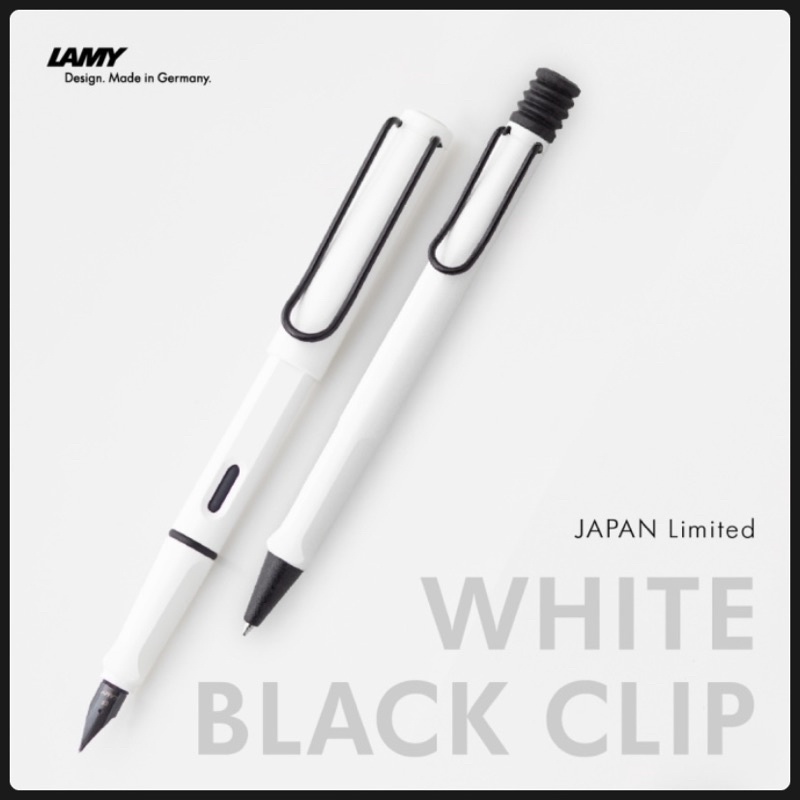 ของใหม่พร้อมส่ง The Remake 2019 Lamy Safari White Black Clip, Japan Limited Edition