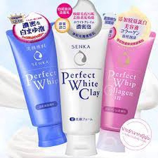 Senka Perfect Whip Foam Collagen [120g.] โฟมล้างหน้า ล้างหน้าเนื้อวิป ชิเซโด้ โฟมล้างหน้า New Skin