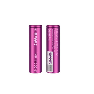 (2ก้อน)ถ่านชาร์จEfest IMR 14500 650mAh 9.75A 3.7V ถ่านชาร์จคุณภาพสูง รับประกัน 3 ปีจากผู้ผลิต