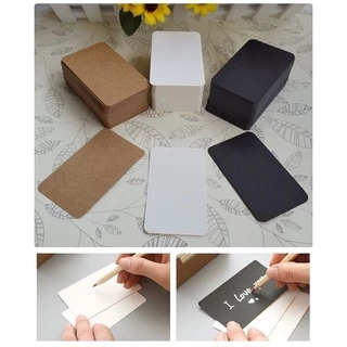 กระดาษ การ์ดเปล่า 9x5.2cm (100 ใบ) 300แกรม การ์ดนามบัตร (มีกล่องให้)
