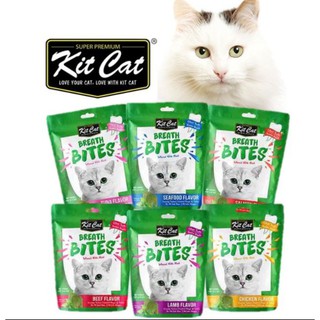 Kit Cat Breath Bites 60 กรัม ขนมขัดฟันแมว เพื่อสุขภาพปากและฟัน ปากหอม