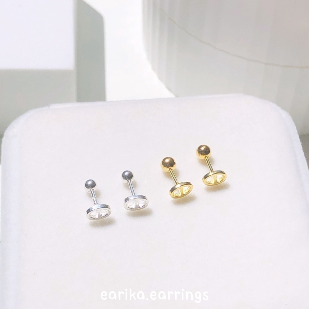 earika.earrings - piggy piercing จิวหูเงินแท้ทรงจมูกน้องหมู (มีให้เลือกสองสี) เหมาะสำหรับคนแพ้ง่าย
