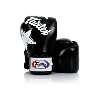 Fairtex แฟร์เท็กซ์ นวมชกมวย รุ่น BGV1 “Nation Prints” Collection สีดำ ไซส์ 8,10,12,14,16 ออนซ์