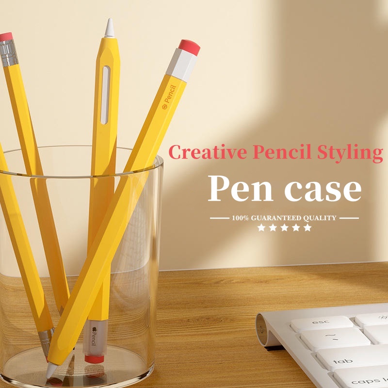 ปลอกปากกาสไตลัส ซิลิโคน กันตก ป้องกันการลื่นไถล เรียบง่าย สําหรับ apple pencil รุ่นที่ 1 2
