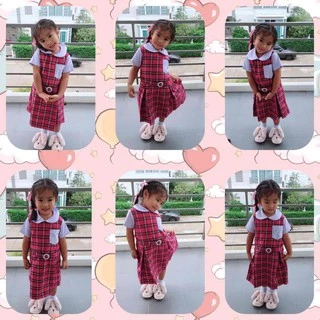 ชุดเด็กผู้หญิง ชุดอนุบาลลายสก็อตน่ารัก ชุดนักเรียนลายสก็อตสีสวย ชุดนักเรียนราคาถูกมาก ร.ร.รัฐบาล - เอกชน