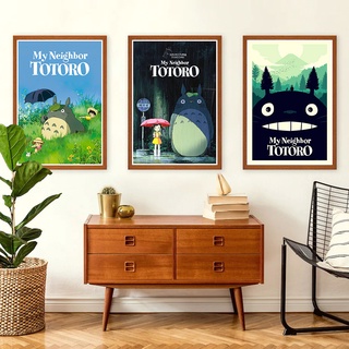 My Neighbor Totoro Poster- By Hayao Miyazaki / Studio Ghibli โทโทโร่เพื่อนรัก,การ์ตูน อนิเมะ