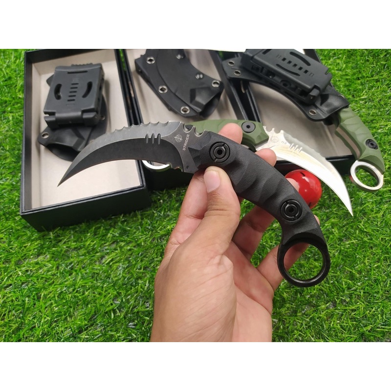 มีดคารัมบิต Karambit Strider พร้อมซอง Kydex ใบมีดคมมาก มีดพับ มีดพก มีดเดินป่า  มีปลายทาง