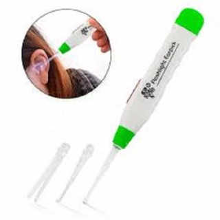 ไม้แคะหูพร้อมไฟในตัว 3 in 1 (สีขาว) Flashlight Earpick (white)   #403