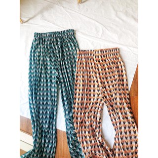 LP044 Bloomy pleat pants กางเกงพลีท ลายชิโนริ