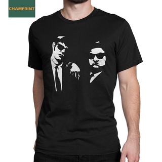 เสื้อยืดครอปเสื้อยืดคอกลม ผ้าฝ้าย 100% พิมพ์ลาย The Blues Brothers Unique สําหรับผู้ชายS-5XL