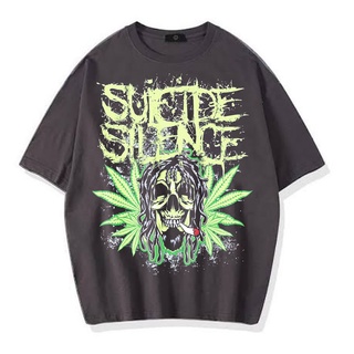 เสื้อยืดแขนสั้น พิมพ์ลาย SUICIDE SILENCE VINTAGE ขนาดใหญ่