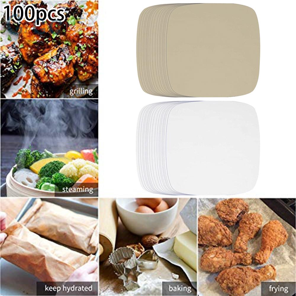 Baking Paper 100PCS Fryer Square Heatresistant Antistick 17.8cm