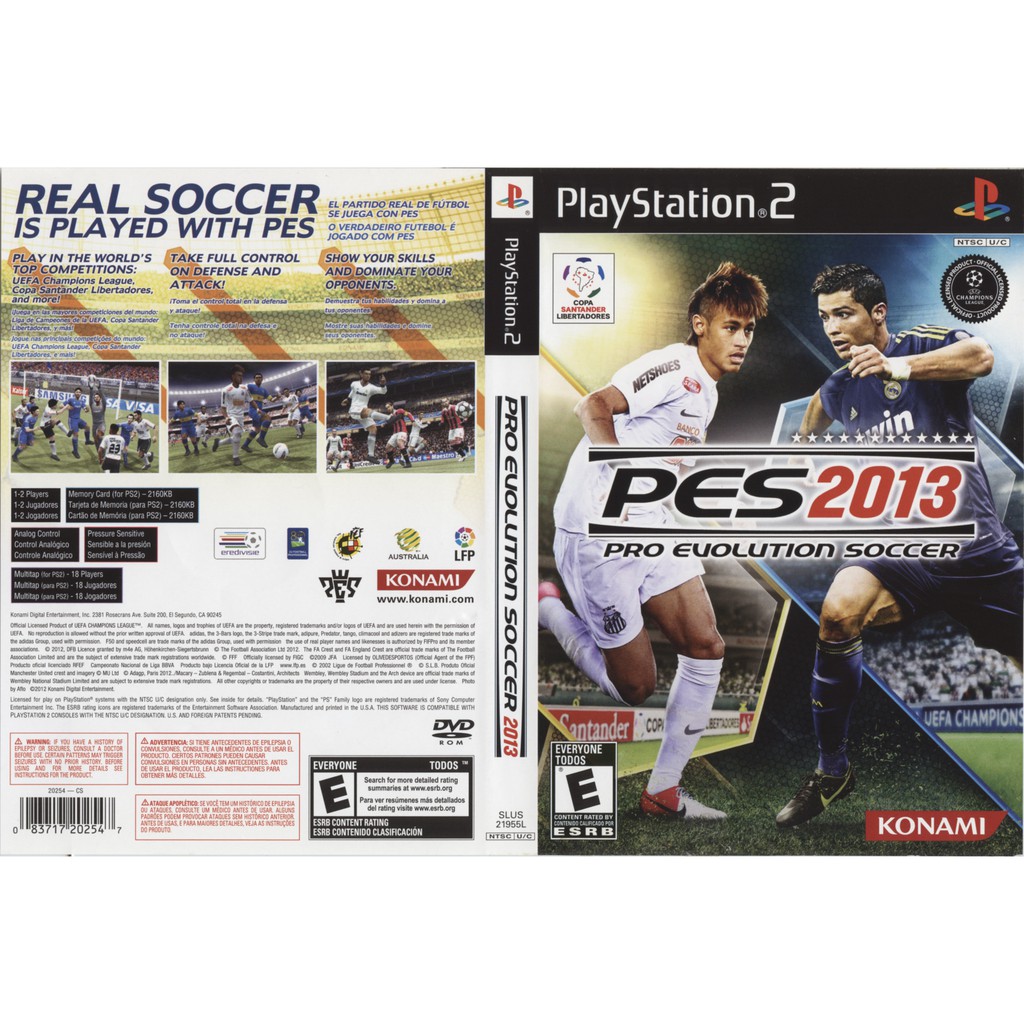 แผ่นเกมส์ PES 2013 PS2 Playstation2 คุณภาพสูง ราคาถูก