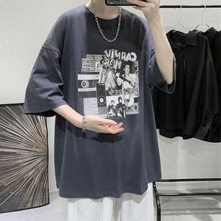 เสื้อยืด Oversize ผ้าCotton 100% แฟชั่นสไตล์เกาหลี T-Shirt โอเวอร์ไซส์ สกรีนลายสวยงาม พร้อมส่ง