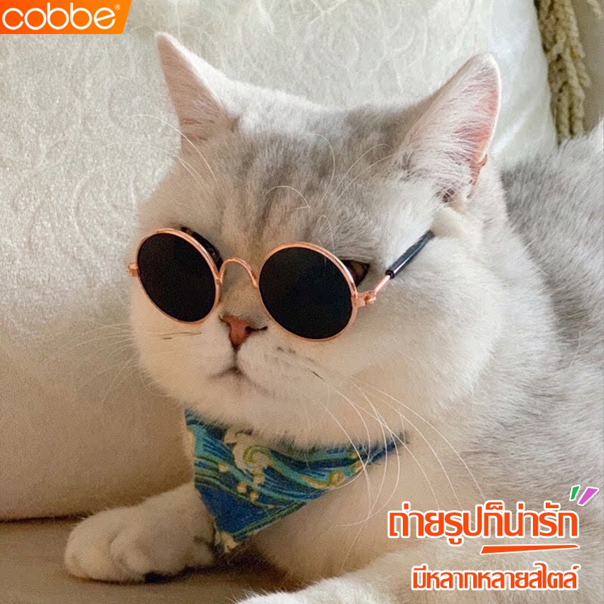 Cobbe แว่นตาสัตว์เลี้ยง แว่นตาแมว แว่นตาแมวเล็ก