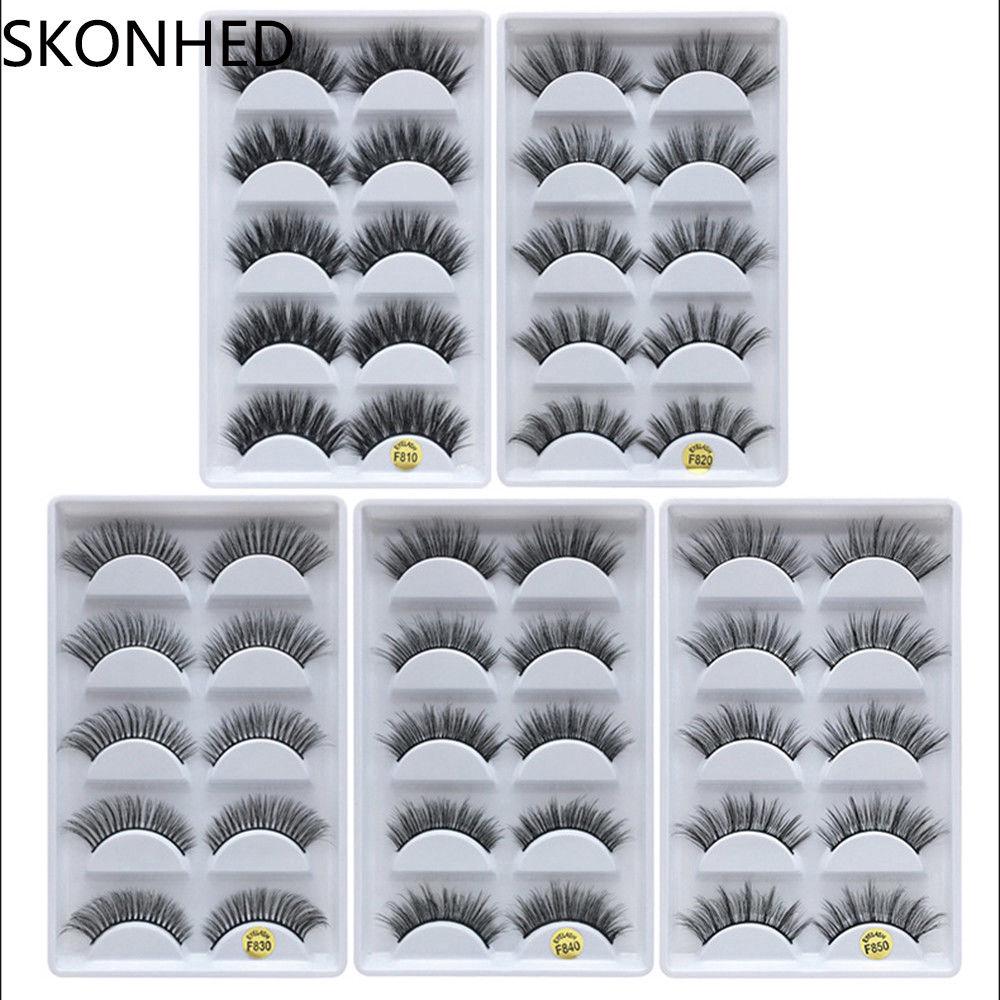 ขนตาปลอม 100 % 3 D สำหรับแต่งหน้า 5 คู่