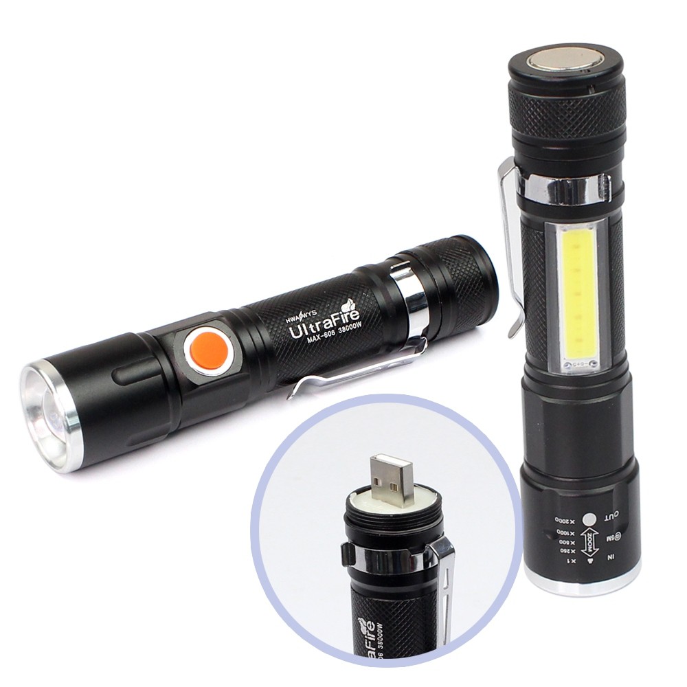 Telecorsa ไฟฉาย Multi-function USB flashlight  รุ่น Multi-function-usb-flashlight-portable-00A-K2