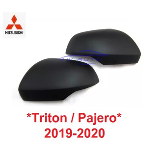 New! ครอบกระจก Mitsubishi Pajero 2015 - 2021 สีดำด้าน มิตซูบิชิ ปาเจโร่ ตัวใหม่ 2018 2020 ครอบกระจกมองข้าง ครอบกระจกข้าง