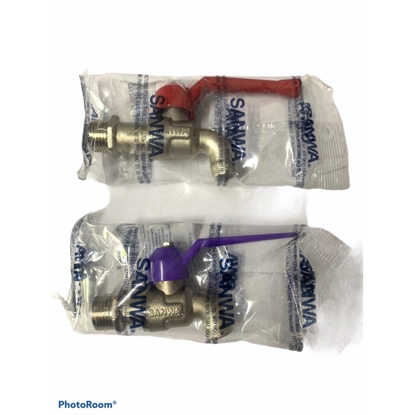 ก๊อกแฟนซี SANWA 1/2” , ก๊อกบอล SANWA 1/2” ด้ามแดง พร้อมส่ง