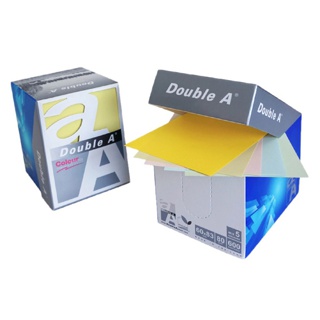 Double A กระดาษโน้ต Mini Box Pastel ขนาด 6 x 8.3 ซม. 80 แกรม 600 แผ่น จำหน่าย 1 กล่อง