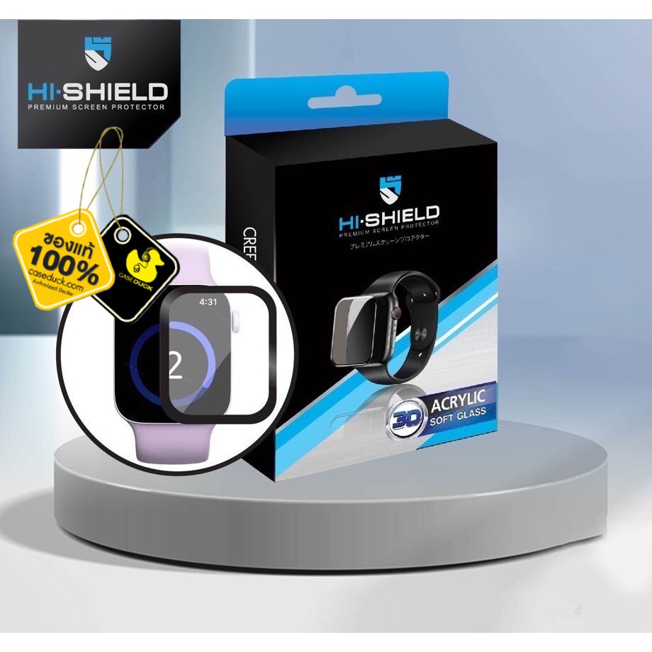 กระจกกันรอย Apple Watch Series 7 / Series 8  Hi-shield 3D Acrylic Soft Glass