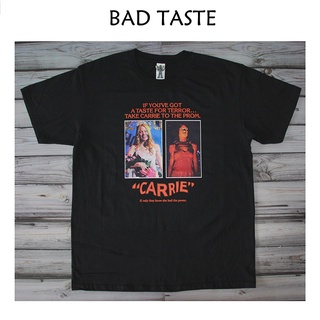 เสื้อยืดfashionเสื้อยืดแขนสั้น พิมพ์ลายภาพยนตร์สยองขวัญ Demon Carrie StephenKing HORRORS-5XL