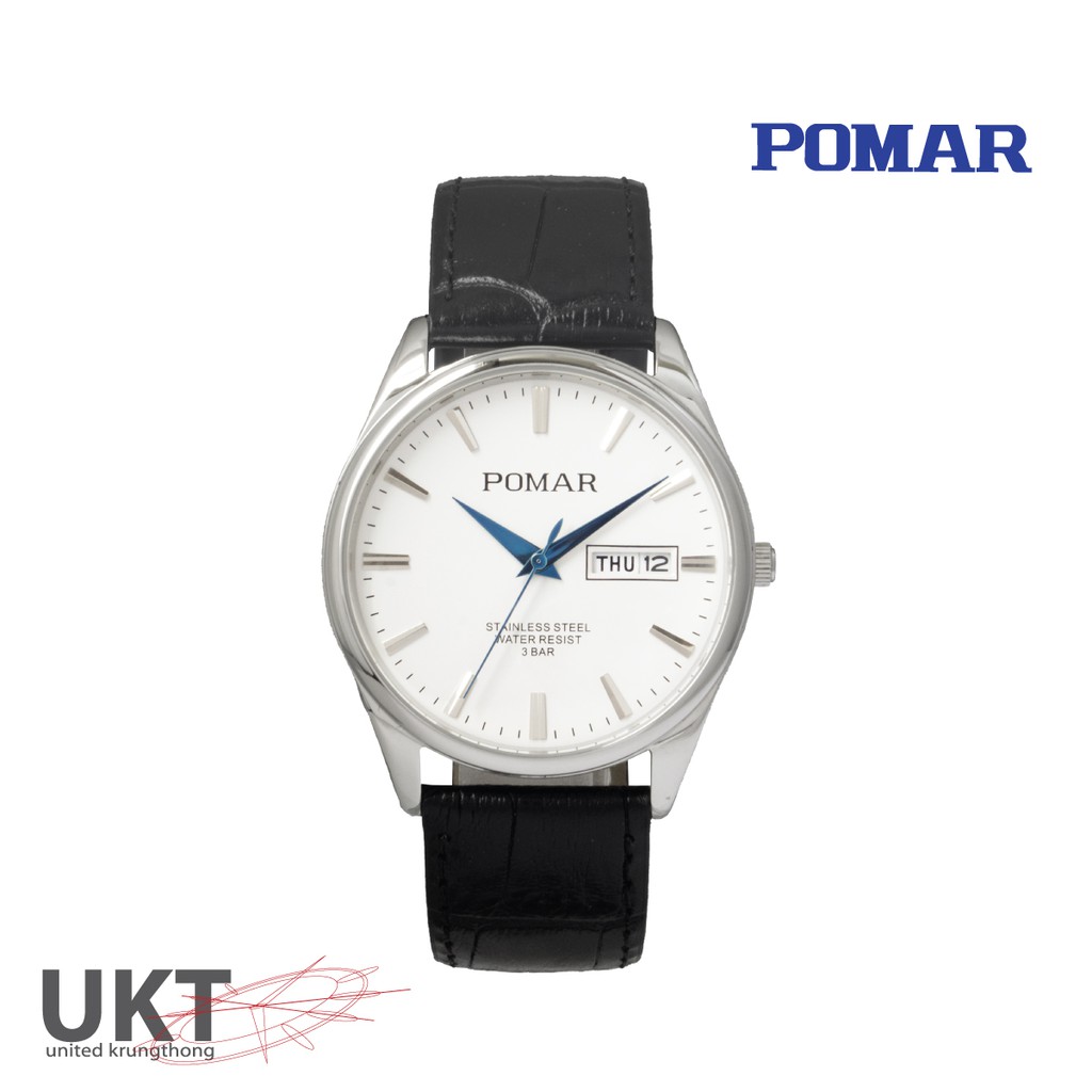 นาฬิกา POMAR รุ่น PM73512SS020320 หน้าขาวเข็มนำ้เงิน สำหรับผู้ชาย