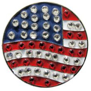 Golf ball Markers Navika U.S. Flag Round Crystal