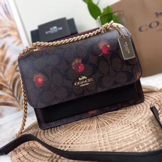 COACH KLARE CROSSBODY IN SIGNATURE CANVAS WITH POP