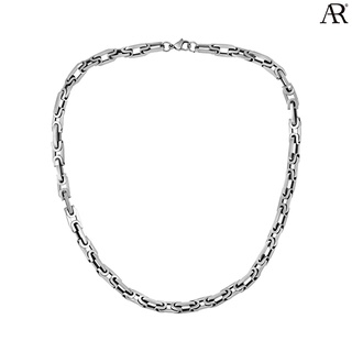 ANGELINO RUFOLO Necklace ดีไซน์ Spiral Chain สร้อยคอ Stainless Steel 316L(สแตนเลสสตีล)คุณภาพเยี่ยม สีเงิน