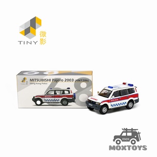 โมเดลรถยนต์ตํารวจจําลอง 1:64 Mitsubishi Pajero 2003 (AM7286)