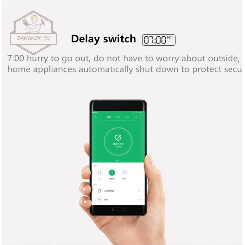 ☢☫Aqara Smart Wall Socket Plug ปลั๊กสแตนเลสปลั๊กเสียบ 2500W เกตเวย์รีโมทคอนโทรลควบคุมรีโมทไร้สาย 100
