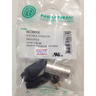 XLR แจ็คแคนนอน Cannon jack MIC XLR Plug NEUTRIK NC3MXX XLR cable connector ตัวผู้ male 3 pole