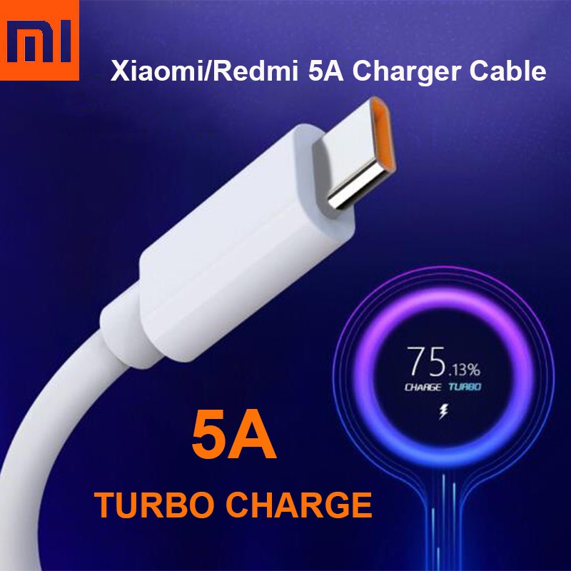 สายชาร์จเทอร์โบ ของแท้ ชาร์จเร็ว สําหรับ Xiaomi 5A 33w Mi 10i Poco X3 Type C Cabel Mi 11 10 10T 9T Redmi Note 9 10 K30 Ultra