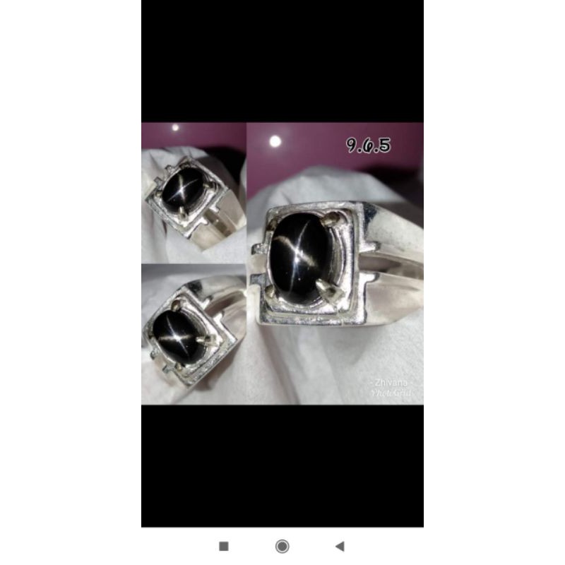 Natural Patchouli Star 9x6x5mm แหวนเงินจีนศรีลังกา 8 Rp. 60,000