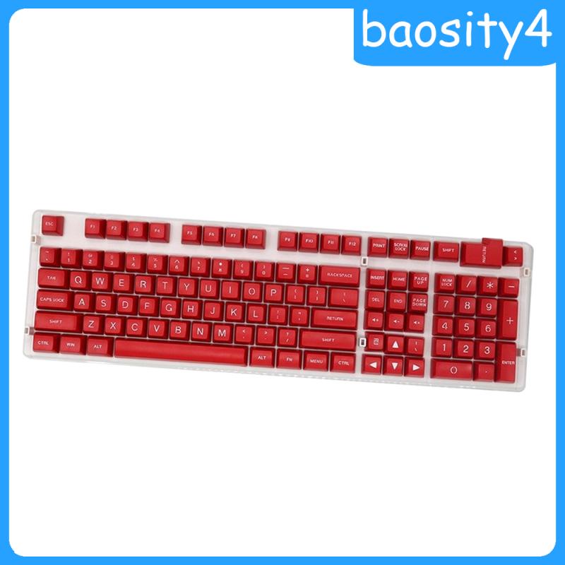 SA Profile 108 Keys Set Keycaps for Mechanical Keyboard White Red ...