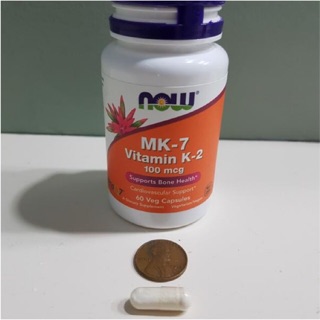 🔥Pre สินค้าอเมริกา🇺🇸 Now Foods MK-7 Vitamin K-2, 100 mcg, 60,120 Veg Capsules